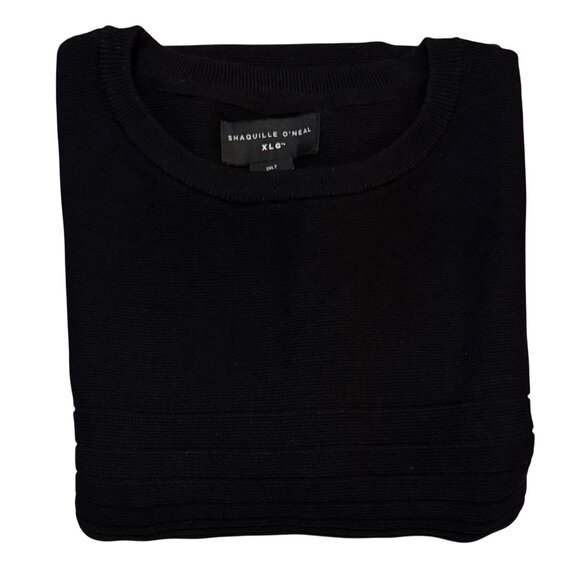 Shaquille O’Neal XLG Black Sweater Mens XL Tall Crewneck Long Sleeve Knit NWOT - Picture 5 of 6